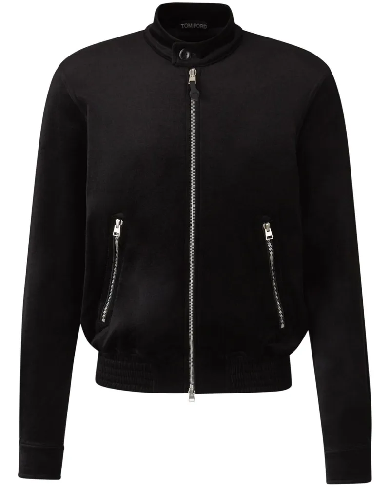 Tom Ford Jacke aus Seiden-Baumwollgemisch - Schwarz Schwarz