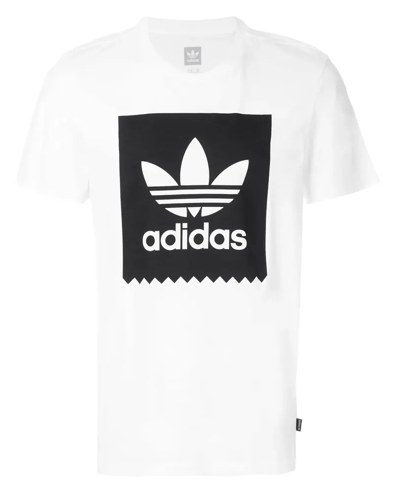 adidas Originals T-Shirt mit Logo-Print - Weiß Weiß