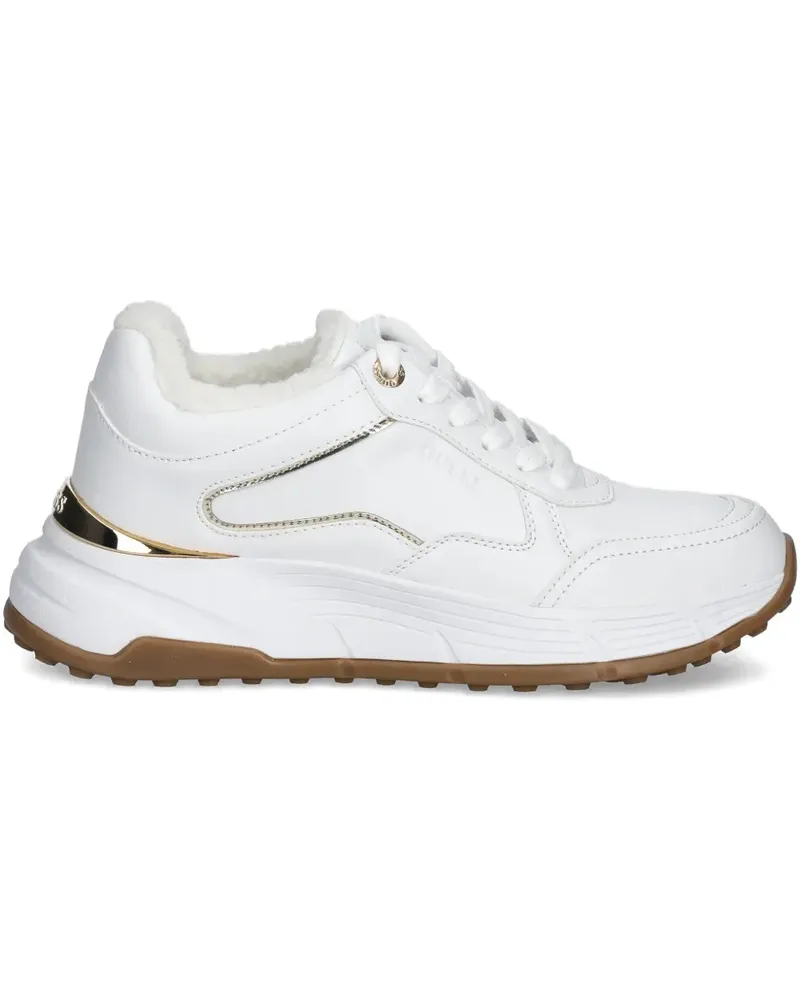 Guess Farrea faux fur-trim sneakers - Weiß Weiß
