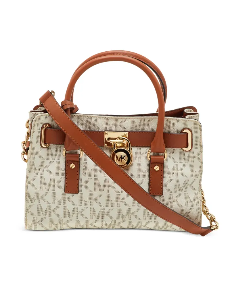 Michael Kors Hamilton Tote Bag mit Gürtel - Weiß Weiß