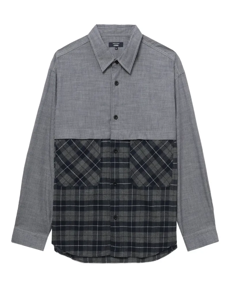 Comme des Garçons Hemd mit Kontrasteinsätzen - Blau Blau