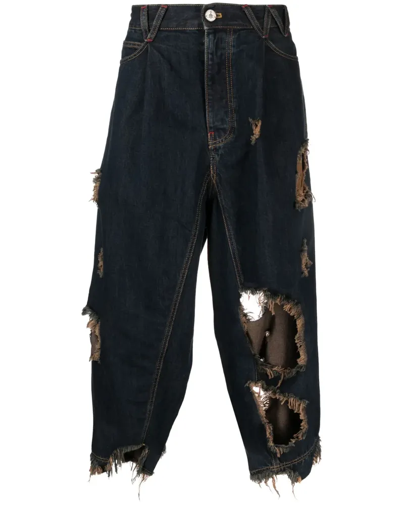 Vivienne Westwood Macca Jeans in Distressed-Optik - Blau Blau