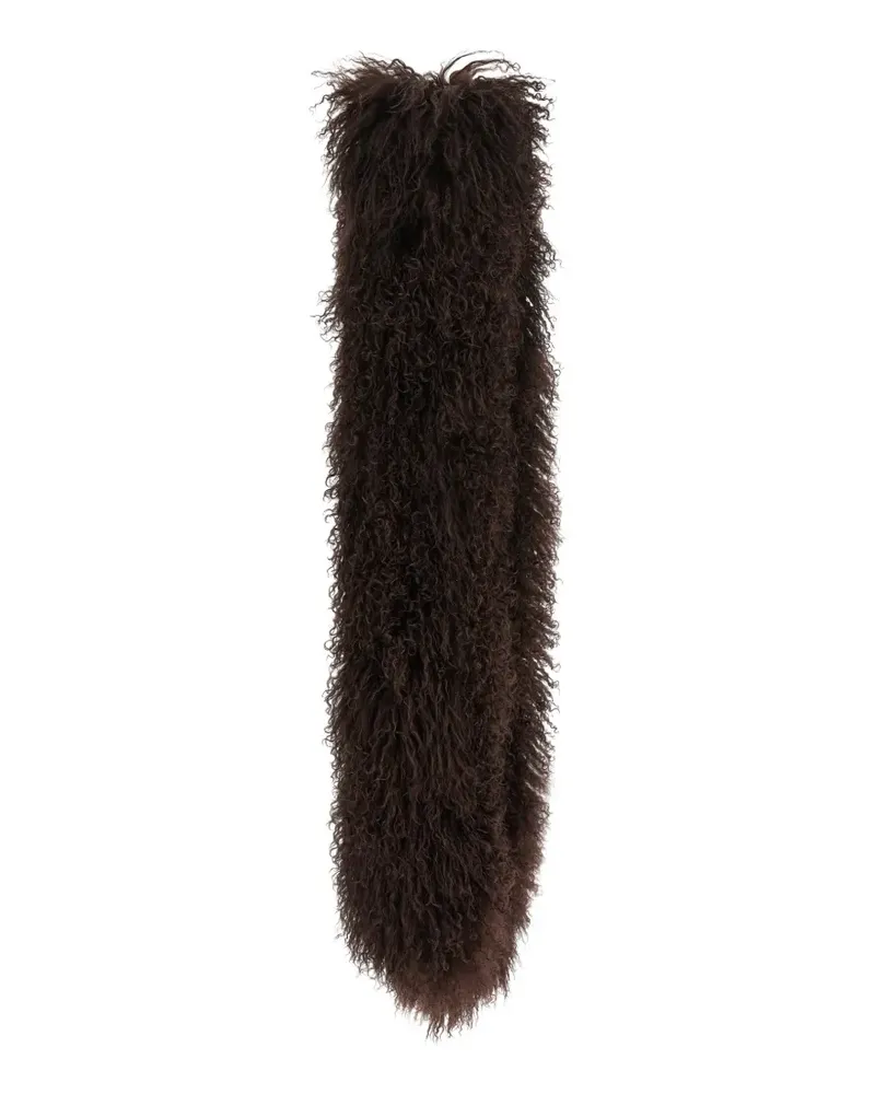 Yves Salomon Mongolian Schal aus Shearling - Braun Braun