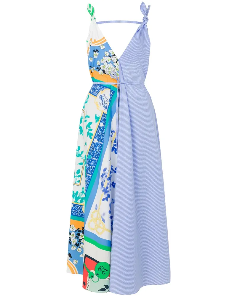 Moschino Maxikleid mit Kontrasteinsatz - Blau Blau