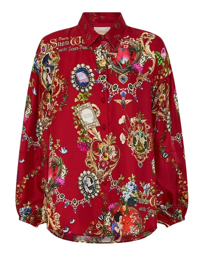 Camilla Hemd mit Print - Rot Rot