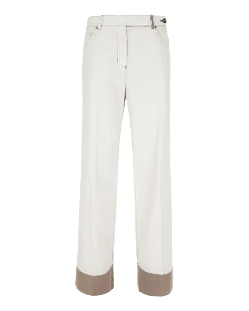 PANICALE Cashmere Hose mit Umschlag - Grau Grau