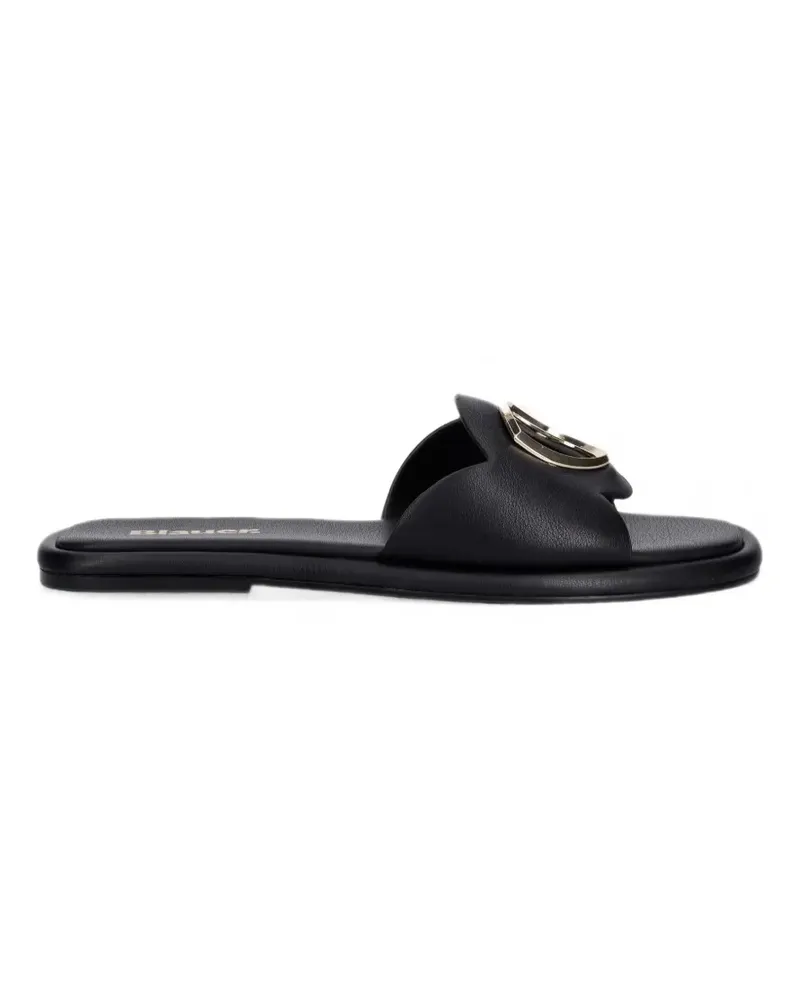 Blauer Moody01 logo-plaque sandals - Schwarz Schwarz
