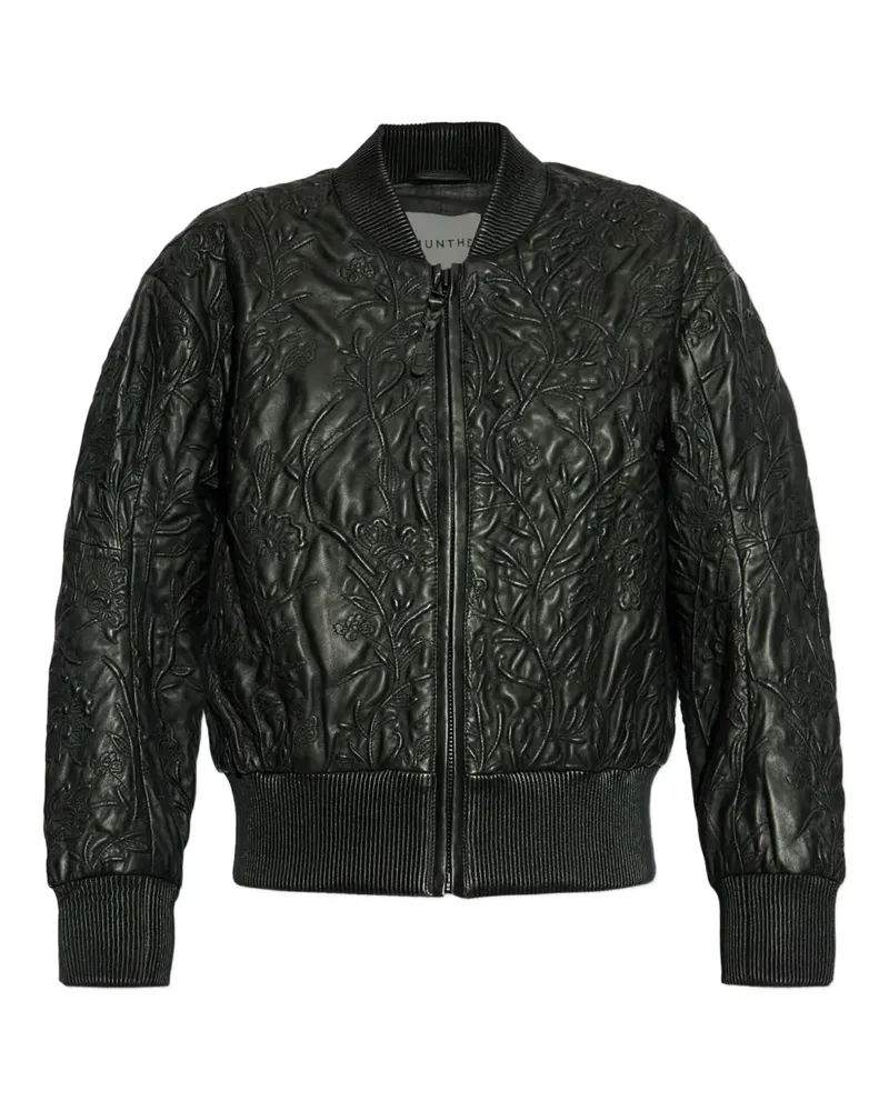 MUNTHE Bomberjacke mit Stickerei - Schwarz Schwarz