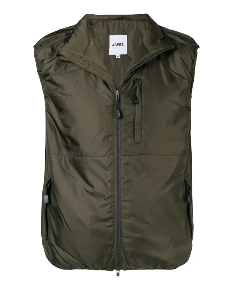 ASPESI Jil zip-up gilet - Grün Grün