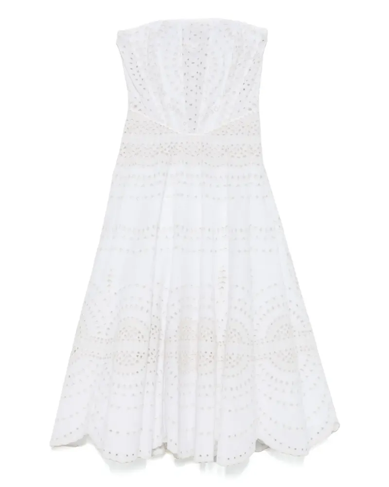 Charo Ruiz Schulterfreies Kleid - Weiß Weiß