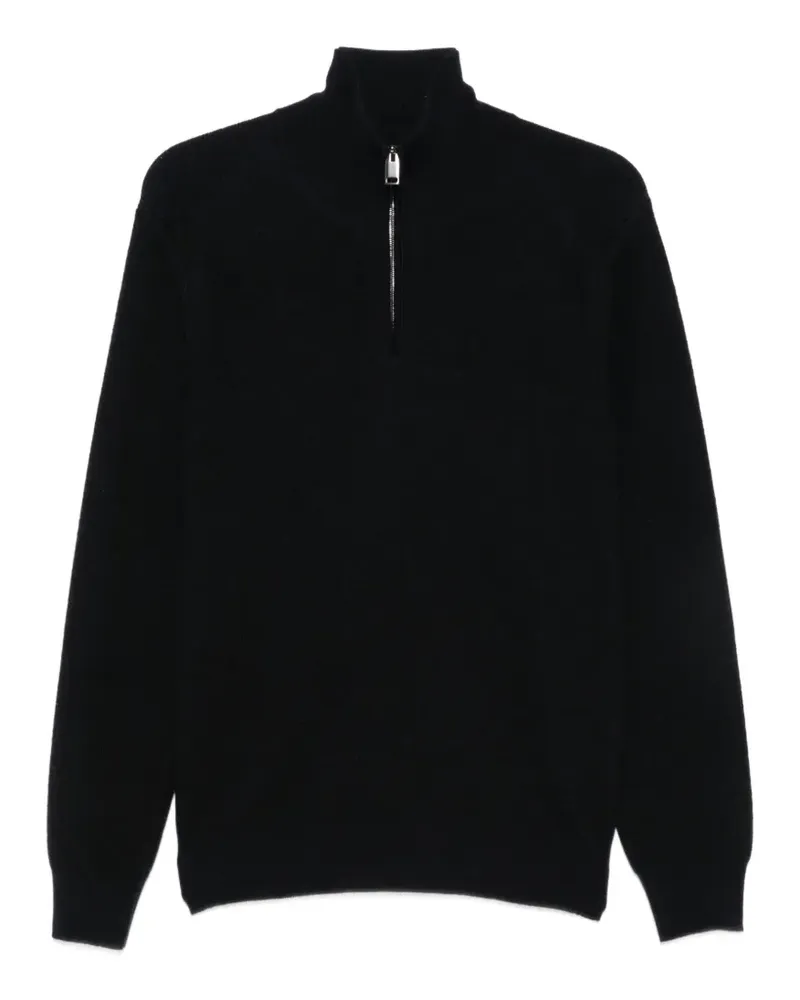 Brioni Strickpullover mit Reißverschluss - Schwarz Schwarz