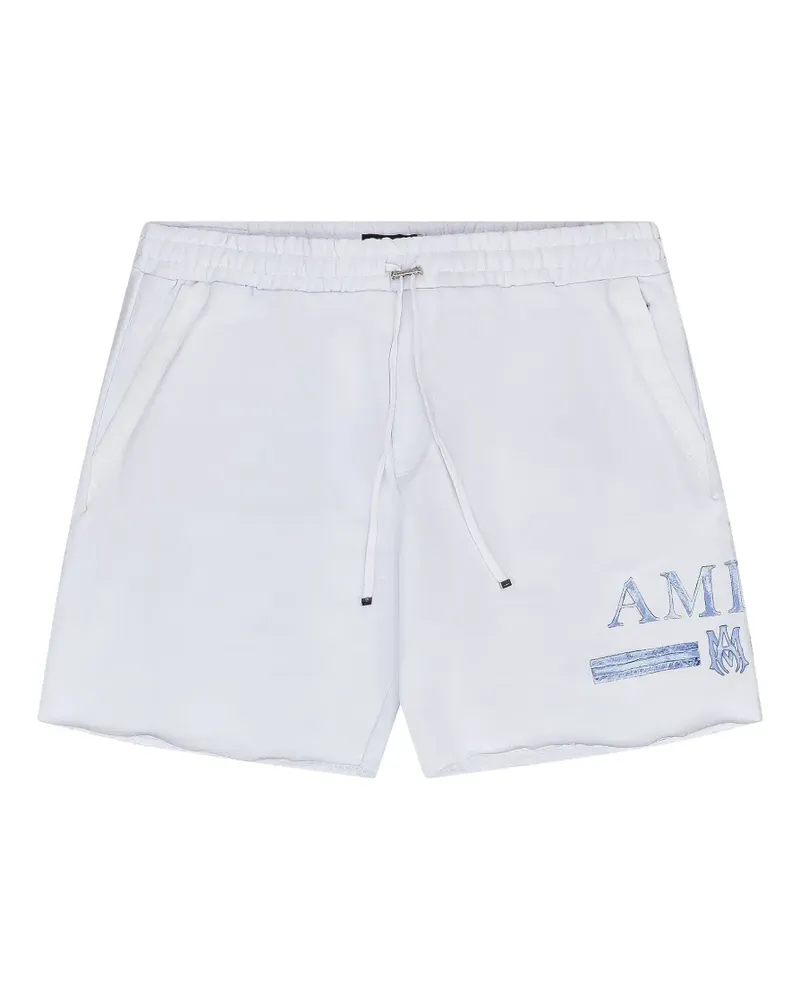 Amiri MA Watercolour Bar Shorts mit Kordelzug - Weiß Weiß