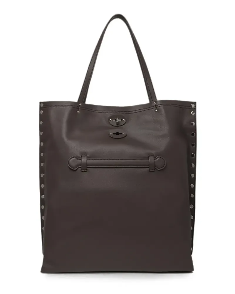 Zanellato M A' Spasso Tote Bag mit Nieten - Braun Braun