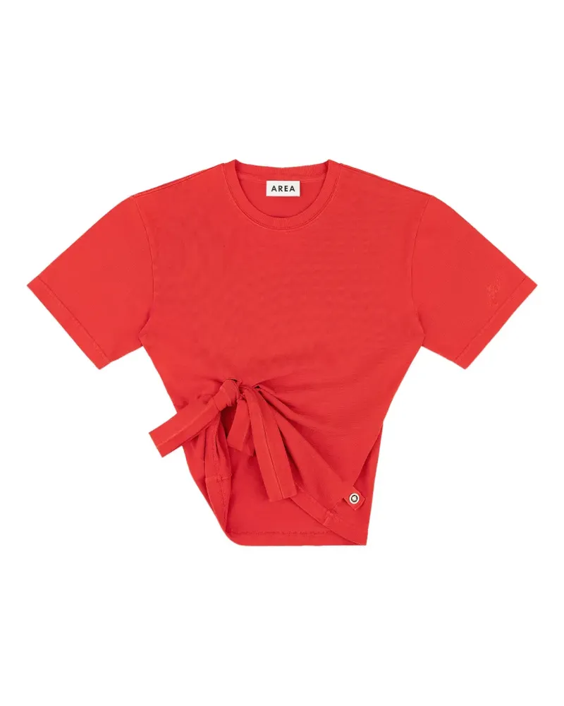 Area T-Shirt mit Knotendetail - Rot Rot