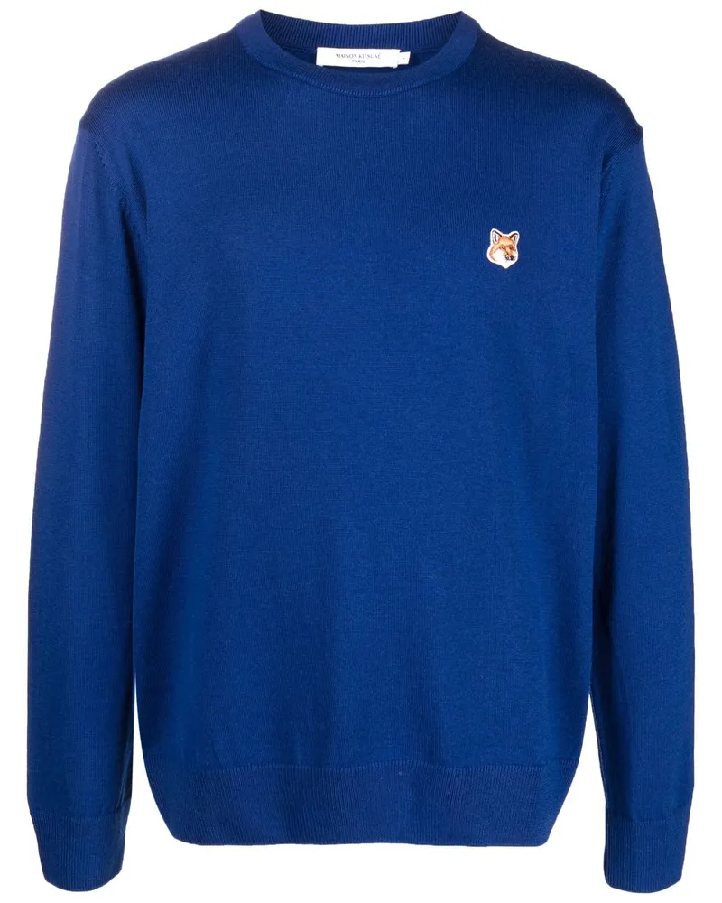 Kitsuné Bestickter Pullover Blau