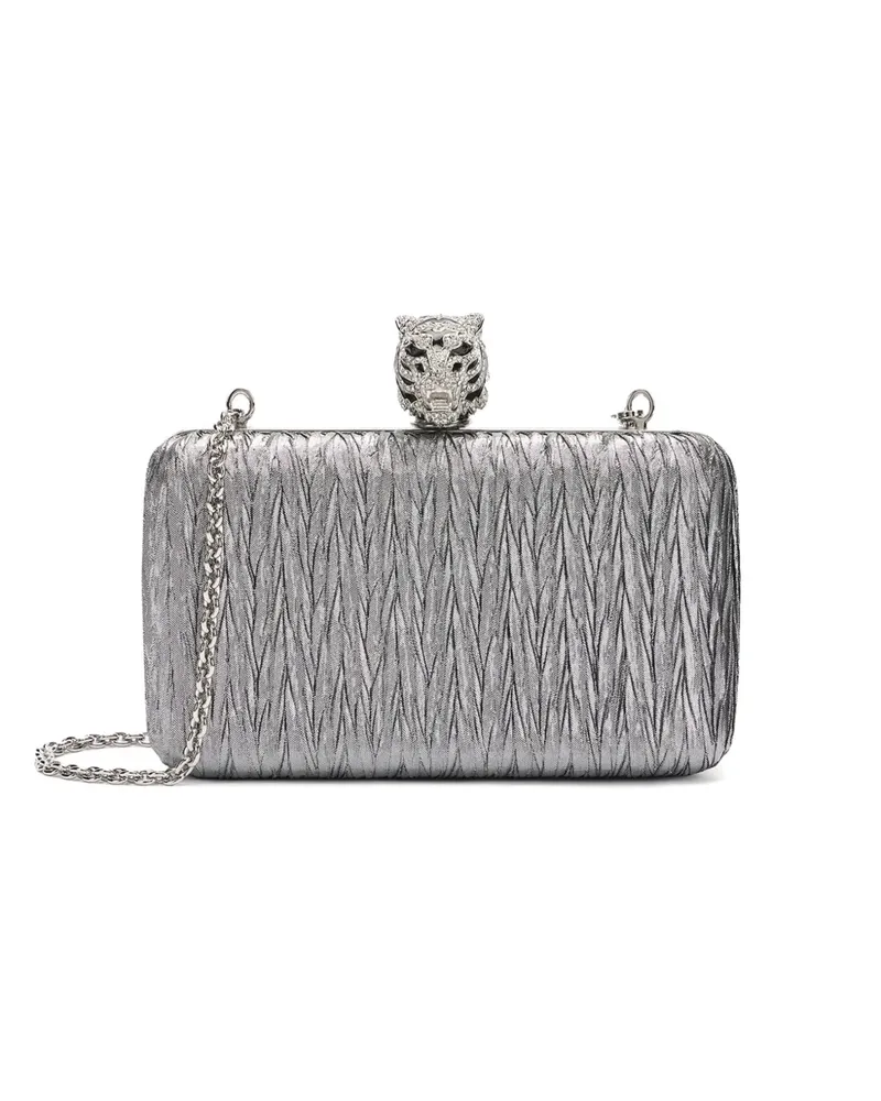 Roberto Cavalli Jewelled Tigers Clutch - Grau Grau