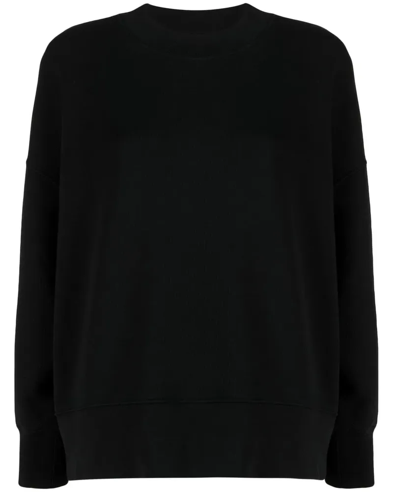Palm Angels Langarmshirt mit Logo-Print - Schwarz Schwarz