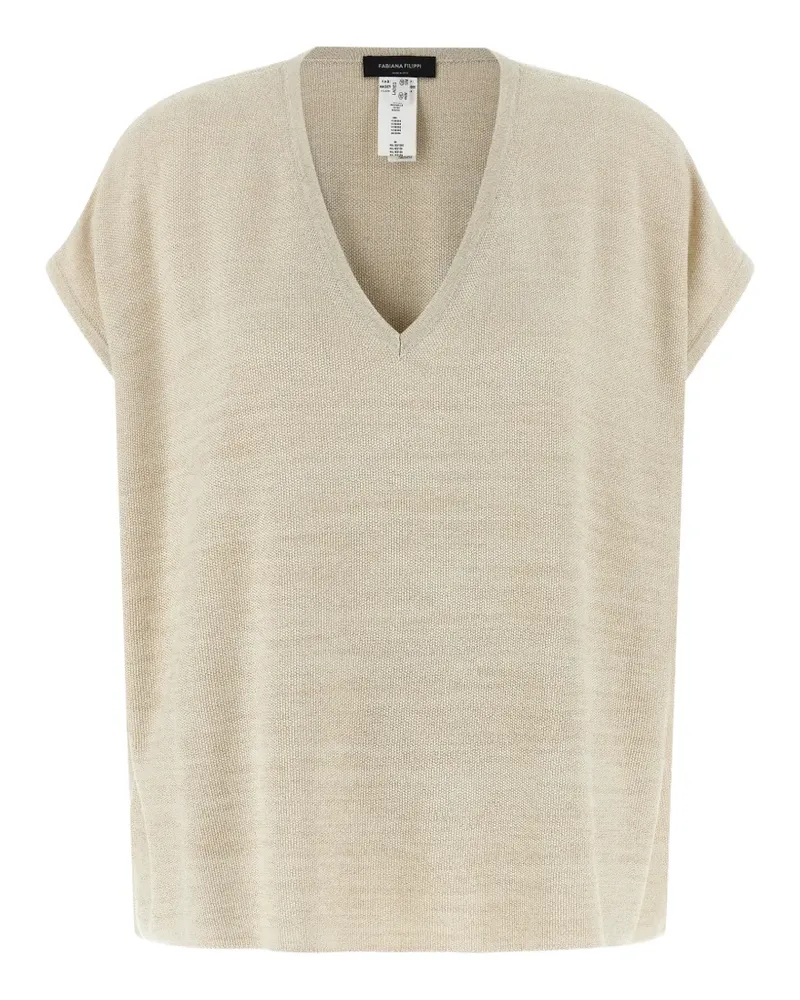 Fabiana Filippi Pullover mit V-Ausschnitt - Nude Nude