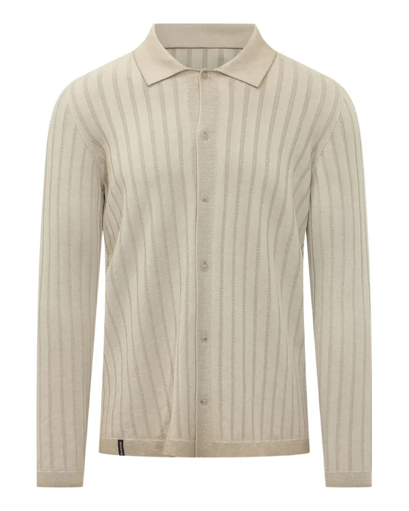 Arovescio ribbed-knit long-sleeve shirt - Nude Nude