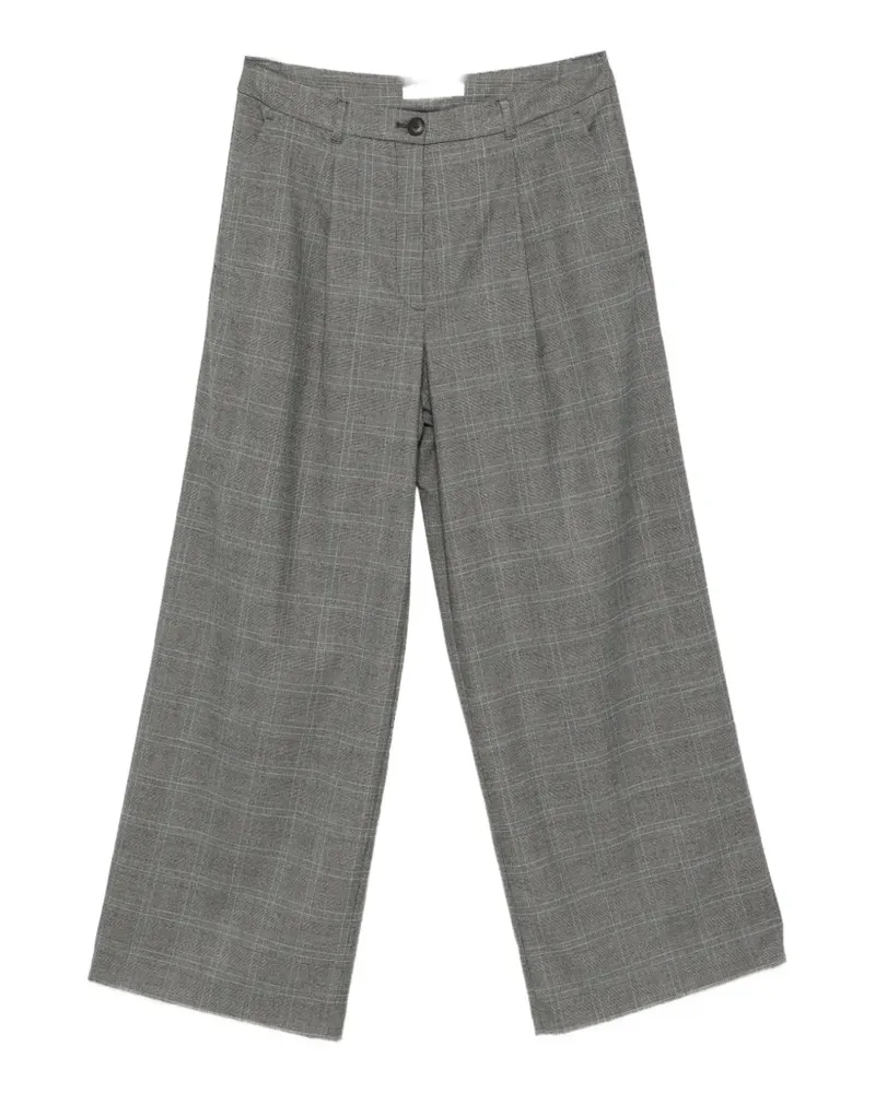 Betty Barclay Prince of Wales check wide-leg trousers - Grau Grau