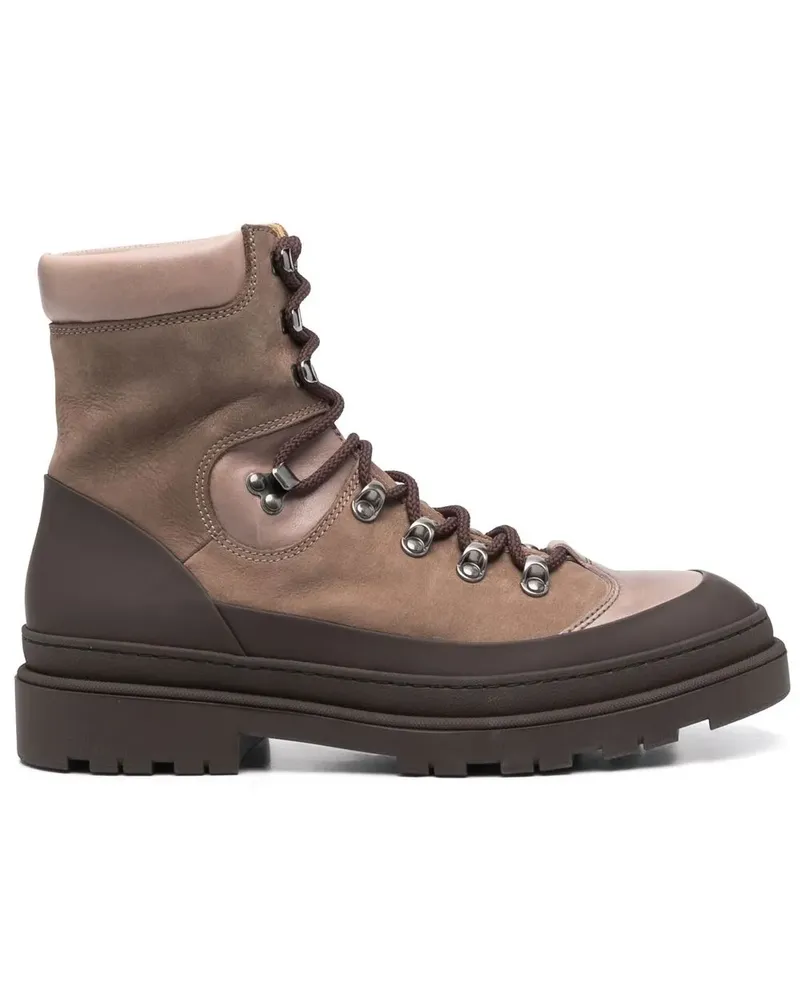 Brunello Cucinelli Knöchelhohe Schnürstiefel - Braun Braun