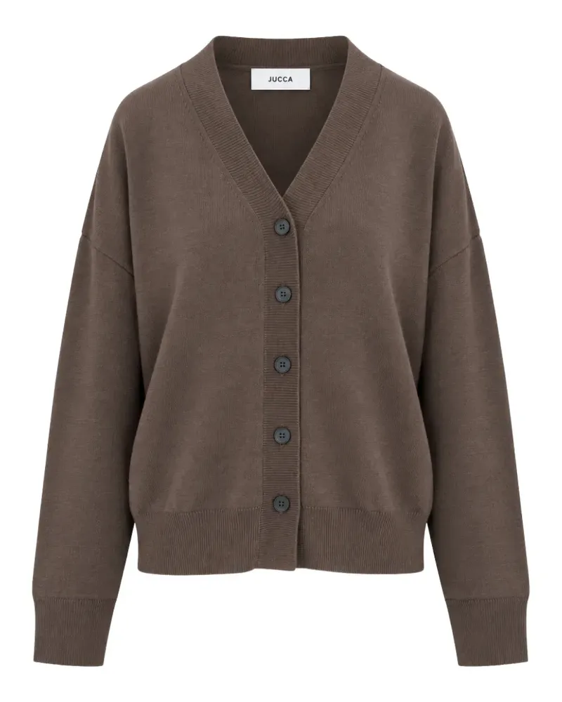 Jucca Cardigan mit V-Ausschnitt - Braun Braun