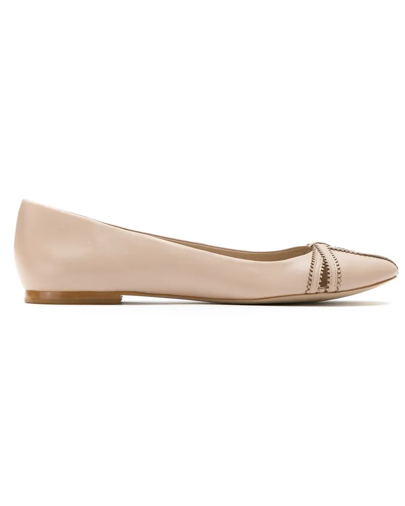 Sarah Chofakian Ballerinas aus Leder Nude