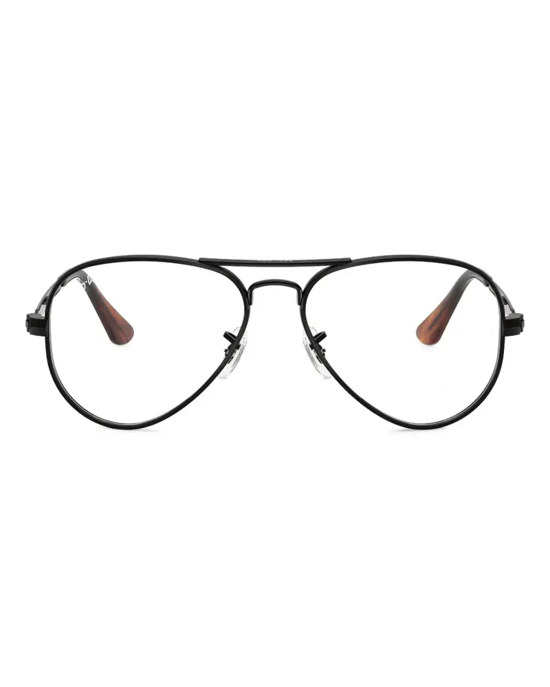 Ray Ban Aviator Brille - Schwarz Schwarz