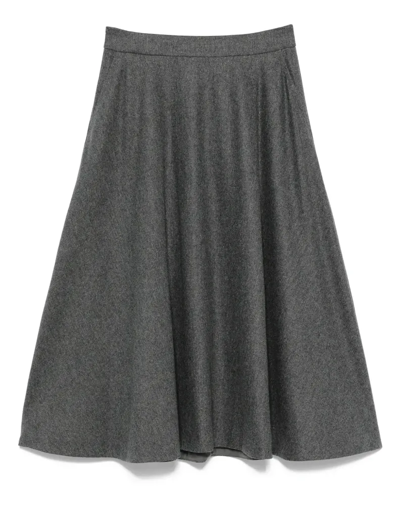 Max Mara Ausgestellter Midirock - Grau Grau