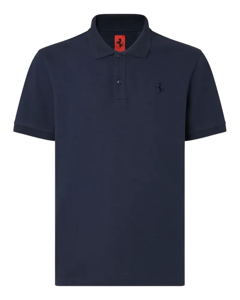 Ferrari Poloshirt aus Piqué - Blau Blau
