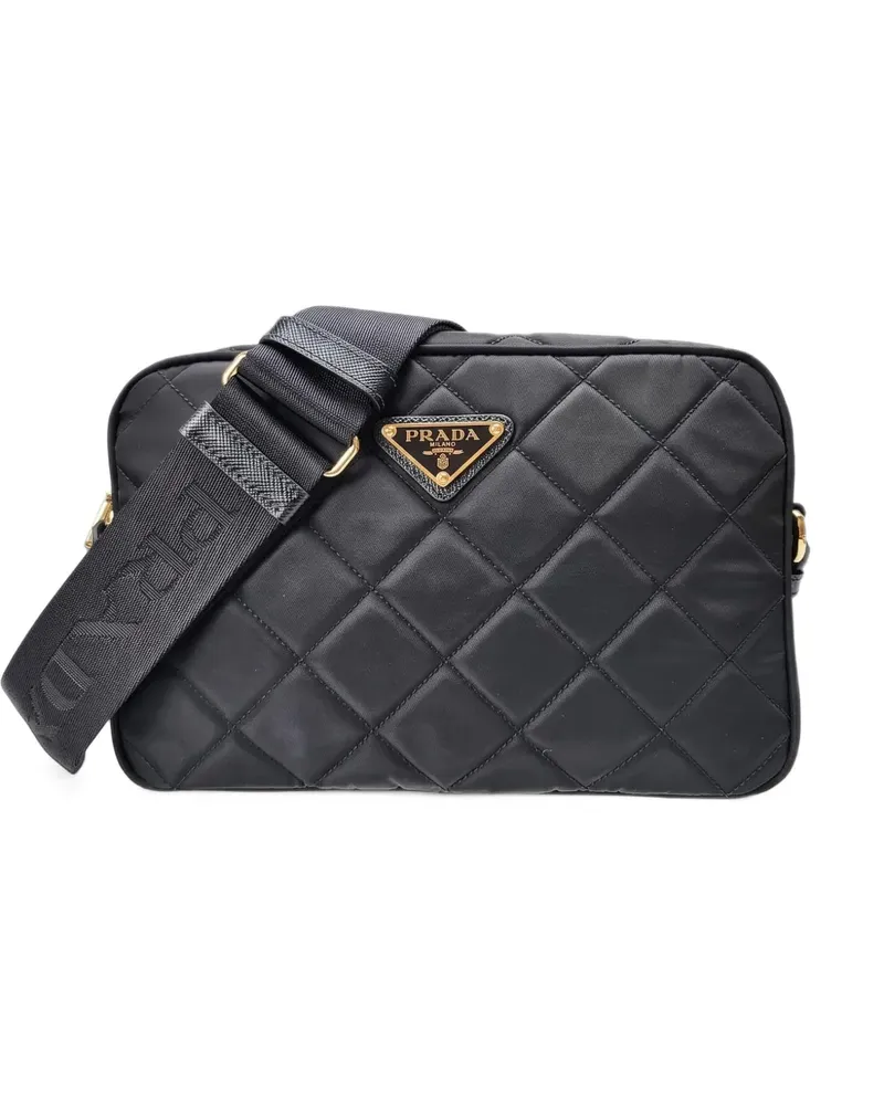 Prada quilted cross body bag - Schwarz Schwarz