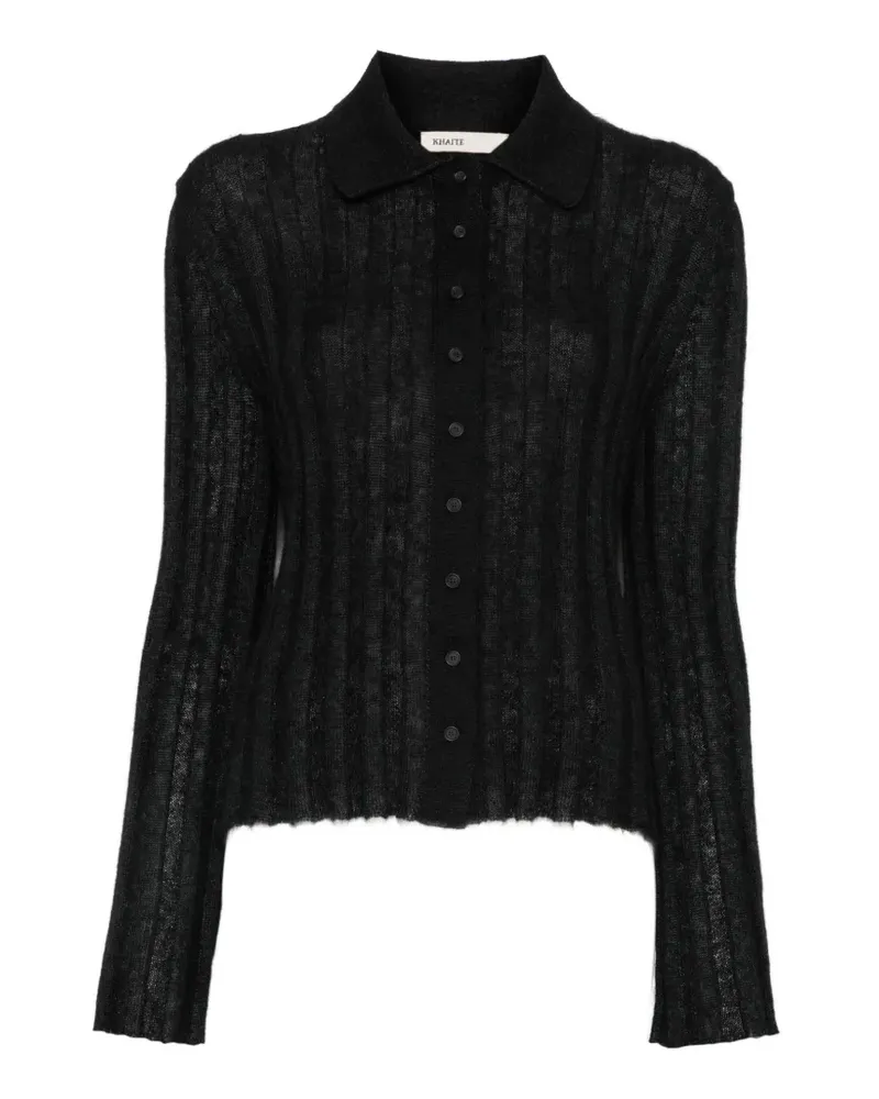 KHAITE ribbed-knit card - Schwarz Schwarz