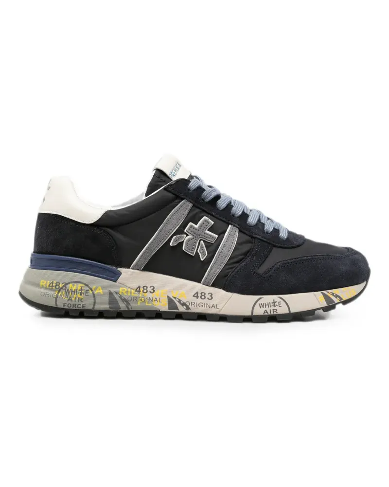 Premiata Lander logo-patch sneakers - Blau Blau