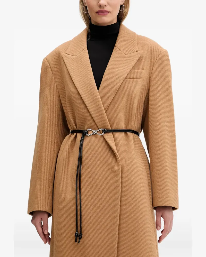 HUGO BOSS belted coat - Braun Braun
