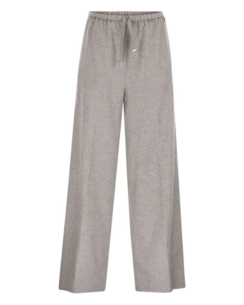 Herno Gerade Hose mit Kordelzug - Grau Grau
