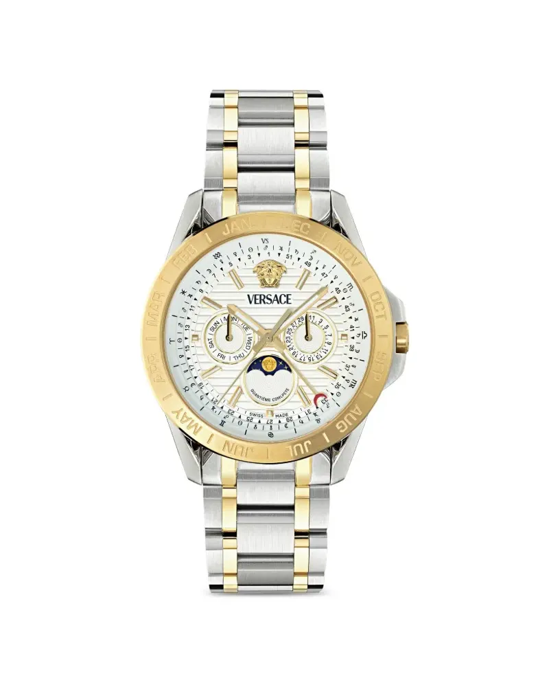 Versace Galaxy Moonphase 43mm - Silber Silber