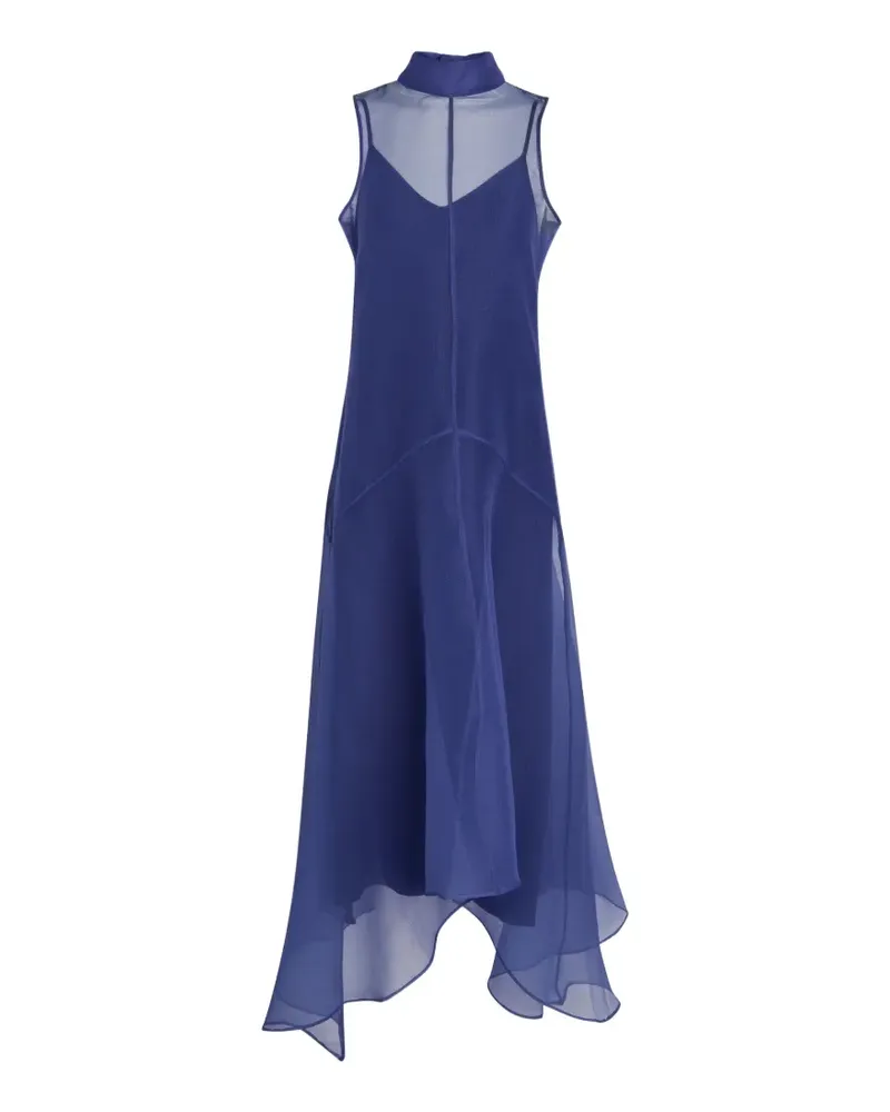 STAUD sheer panel midi dress - Blau Blau