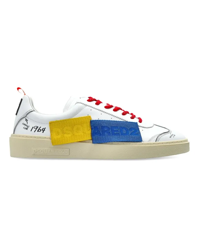 Dsquared2 colour-block lace-up sneakers - Weiß Weiß