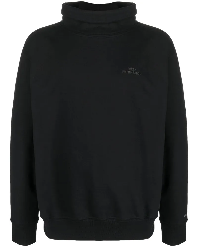 032c Sweatshirt mit Rollkragen Schwarz