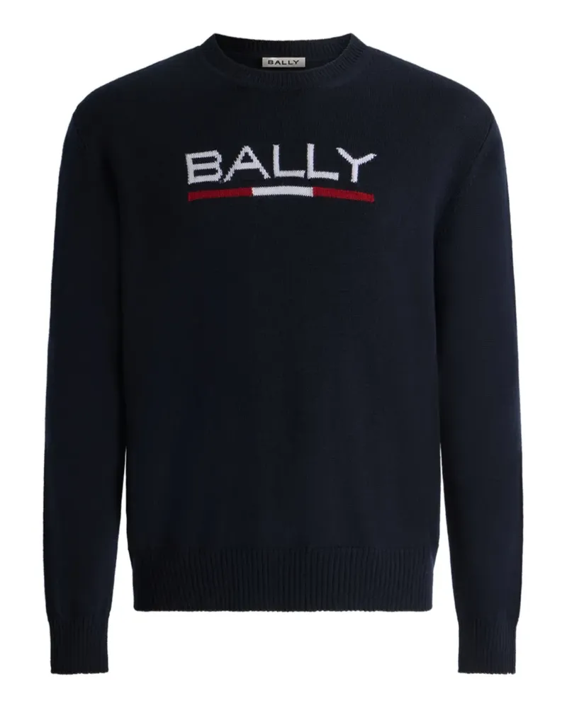 Bally Pullover mit Logo-Print - Blau Blau