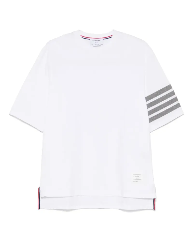 Thom Browne T-Shirt mit Streifen - Weiß Weiß