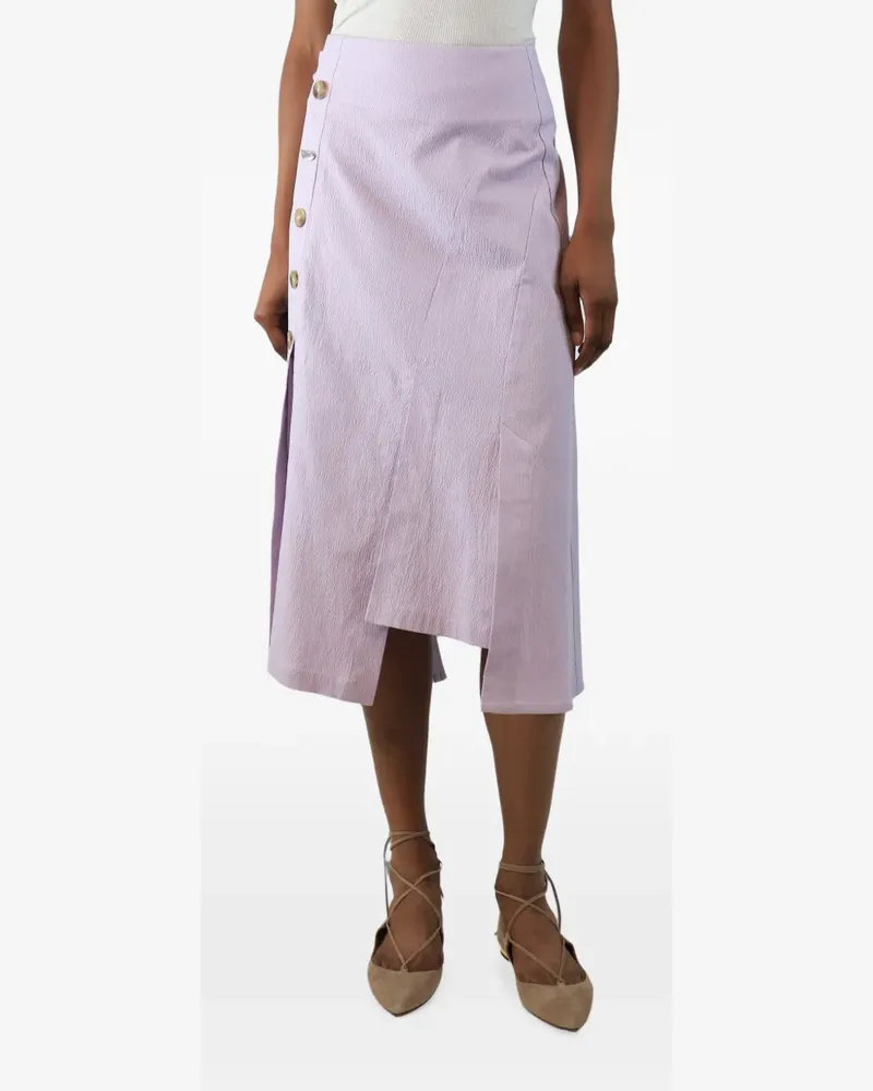Eudon Choi button-detail midi skirt - Violett Violett
