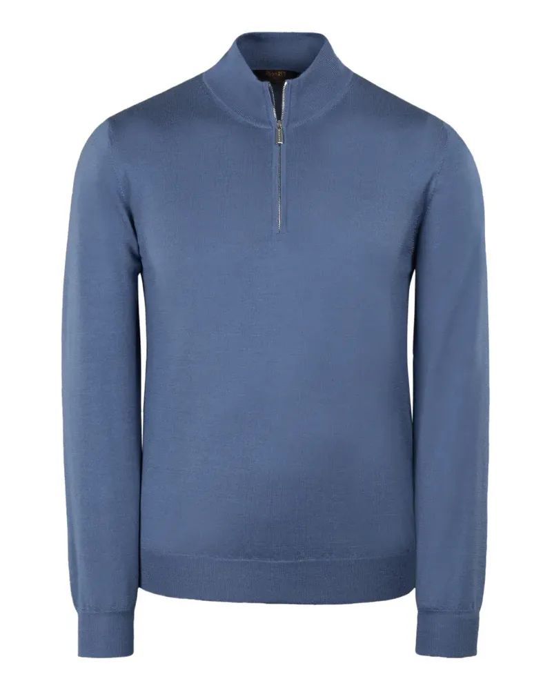 MOORER Terni half-zip sweater - Blau Blau