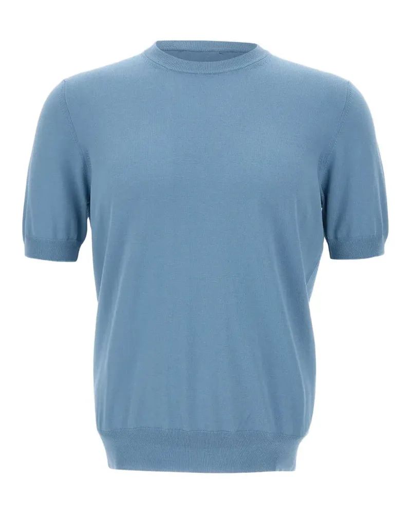 Gran Sasso T-Shirt aus geripptem Strick - Blau Blau