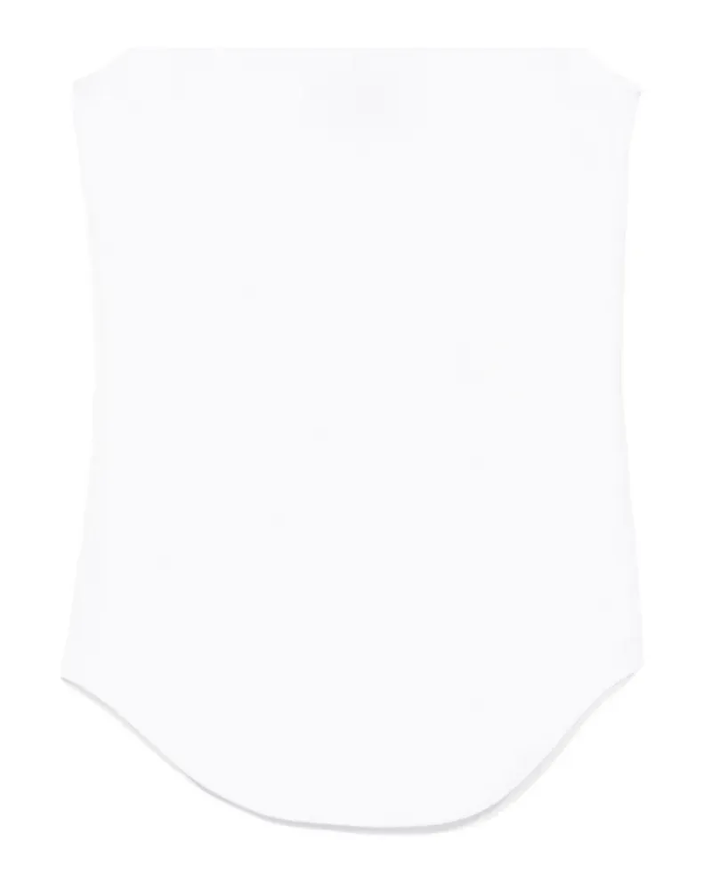 forte_forte Geripptes Tanktop - Weiß Weiß