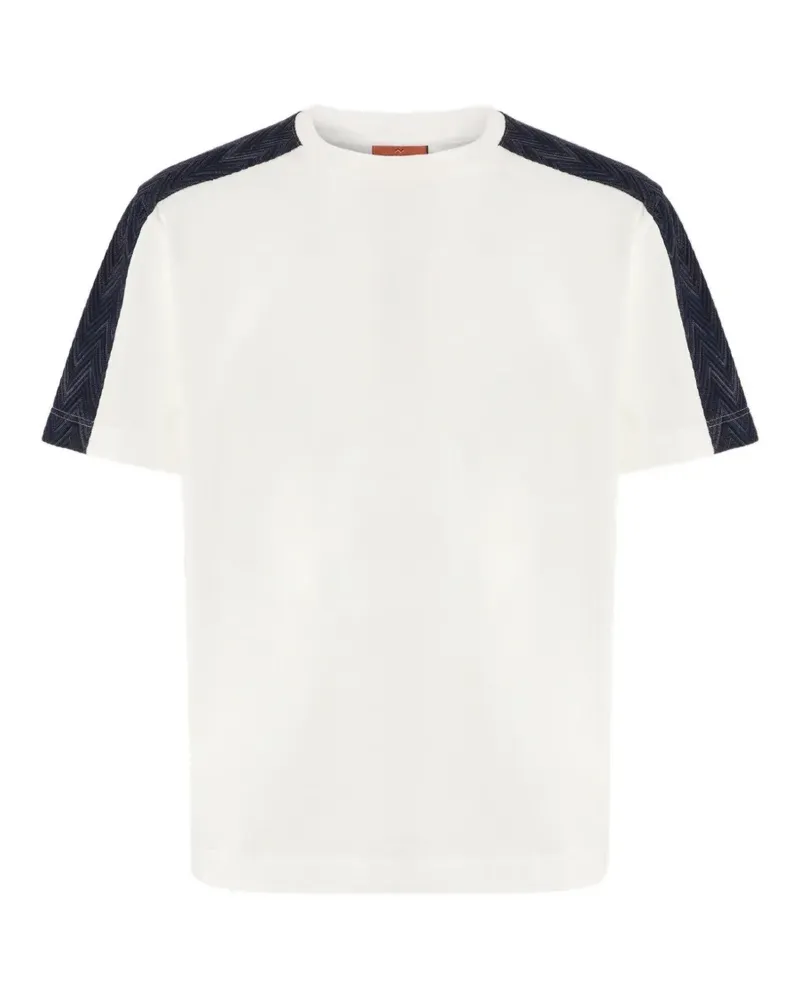 Missoni zigzag-panel T-shirt - Weiß Weiß