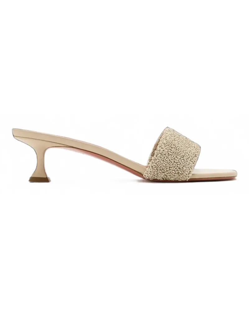 Amina Muaddi Andreea raffia sandals - Nude Nude