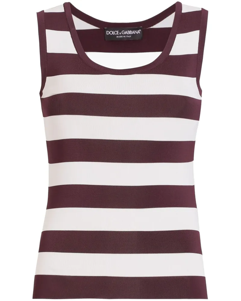 Dolce & Gabbana Gestreiftes Top - Weiß Weiß