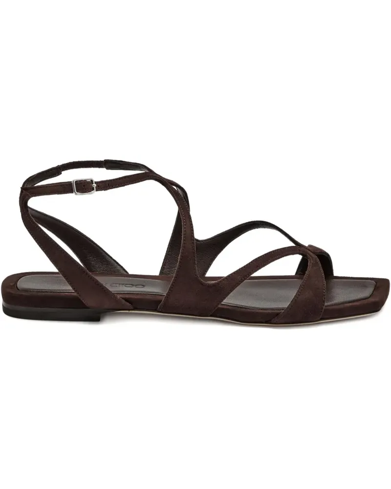 Jimmy Choo Flache Ayla Sandalen mit Riemen - Braun Braun