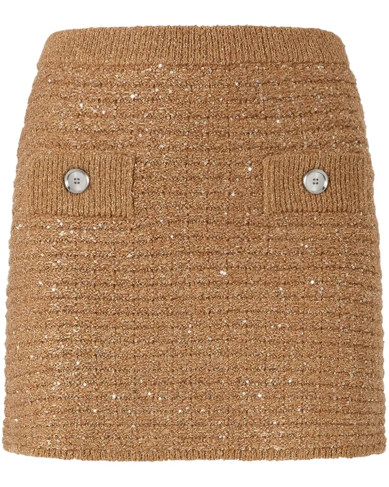 Pinko Minirock mit Pailletten - Nude Nude